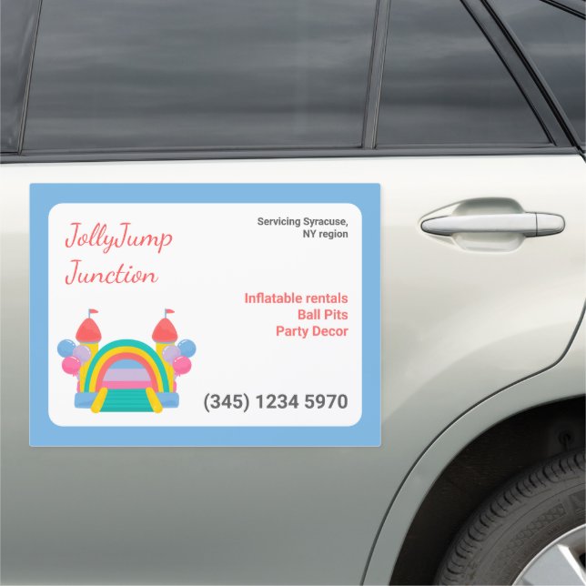 🌈 Bounce House Car Magnet (In Situ)