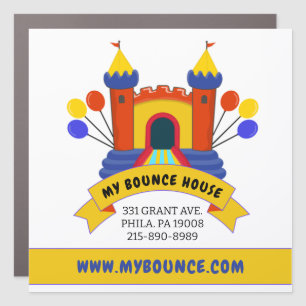 BOUNCE HOUSE INFLATABLES PARTY BIRTHDAY Business Car Magnet