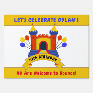 BOUNCE HOUSE INFLATABLES PARTY BIRTHDAY Business Sign