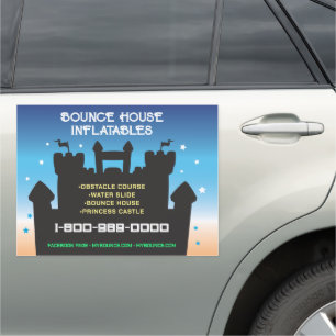 BOUNCE HOUSE INFLATABLES PARTY Business Car Magnet