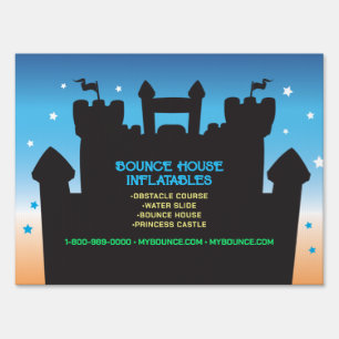 BOUNCE HOUSE INFLATABLES PARTY Business Yard Sign