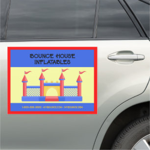 BOUNCE HOUSE INFLATABLES PARTY CAR TRUCK BUSINESS CAR MAGNET