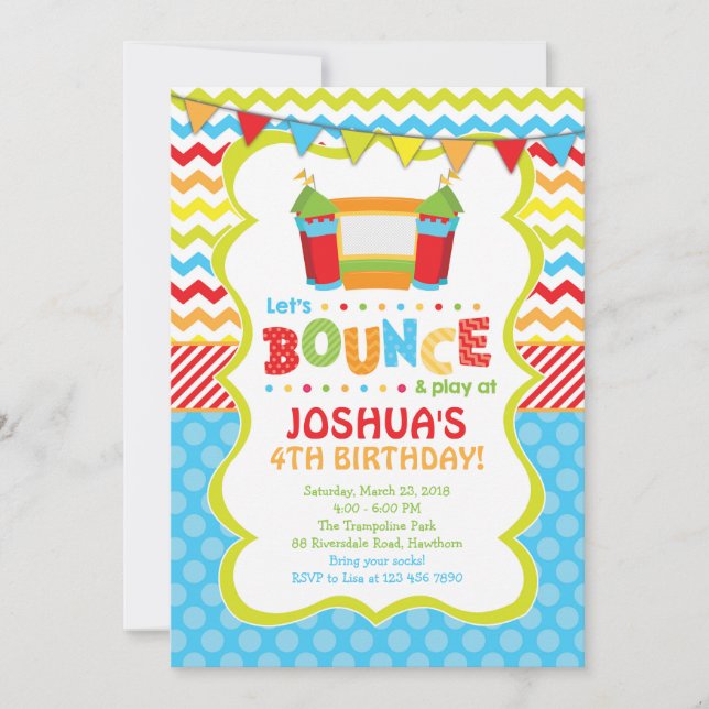 Bounce House Invitation / Bounce House Invite (Front)