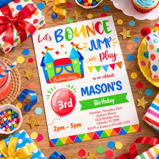 Bounce House Invitation, Bouncing Invitations
