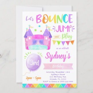 Bounce House Invitation, Bouncing Invitations