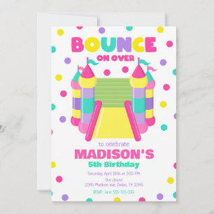 Bounce House Jump Birthday Party Invitation