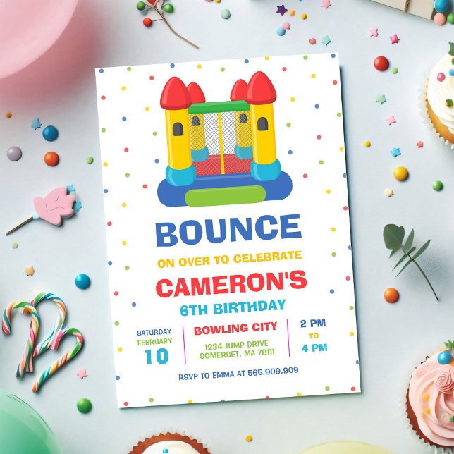 Bounce House Jump Kids Birthday Invitation (Creator Uploaded)