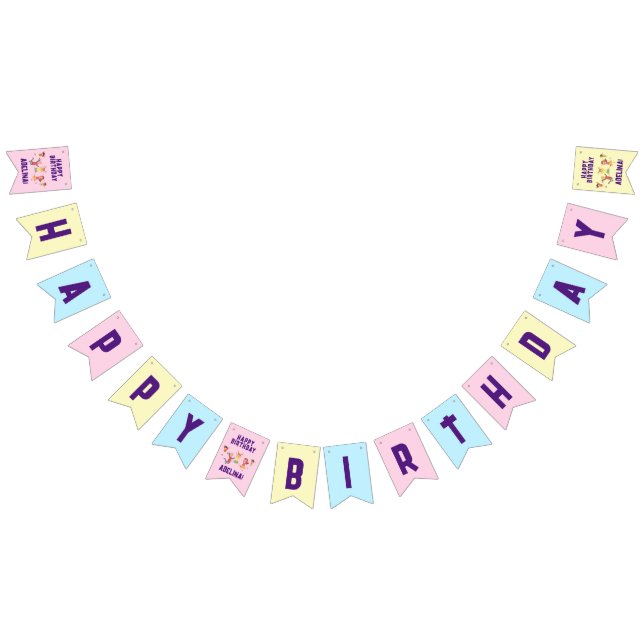 Bounce House Jump Play Gymnastics Kids Birthday Bunting Flags (All)
