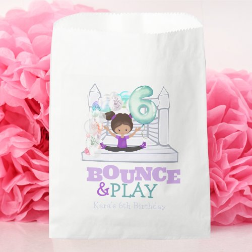 Bounce House Jump Play Sixth Birthday  Favor Bag