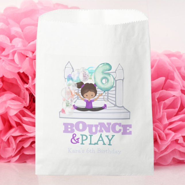 Bounce House Jump Sixth Birthday  Favor Bag (Creator Uploaded)