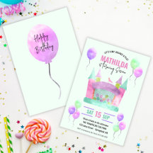 Bounce House Jump Trampoline Girl Birthday Digital