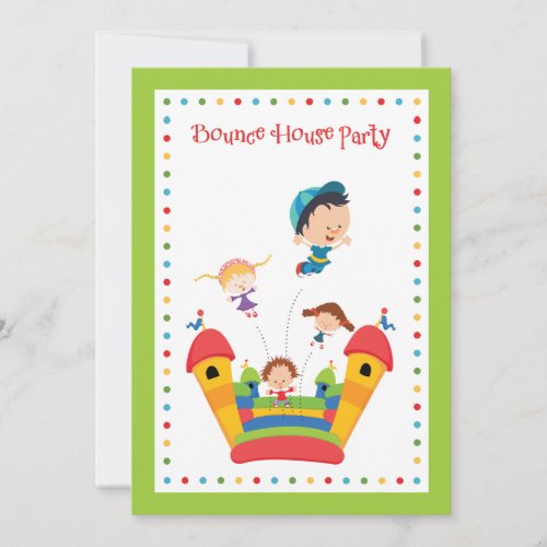 Bounce House Kids Birthday Invitation