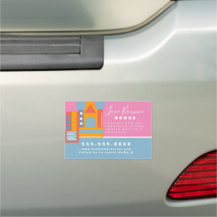Bounce House Logo Party Carnival Rentals Business  Car Magnet