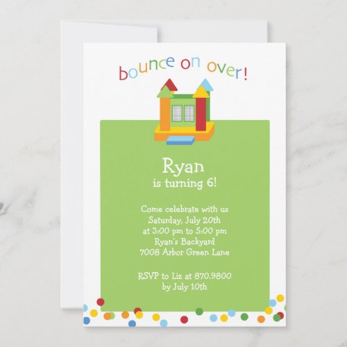 Bounce House Party Invitation