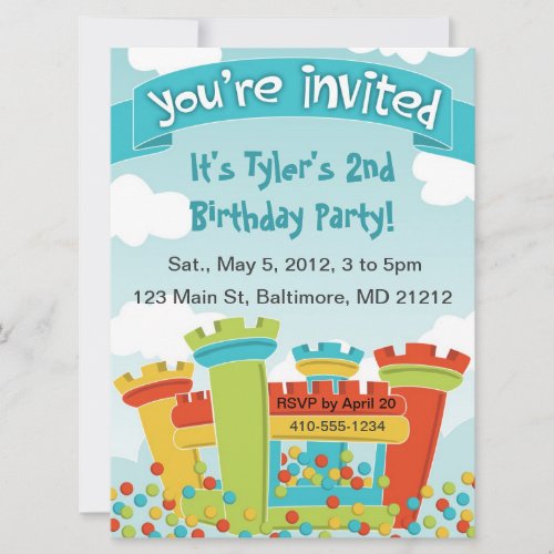 Bounce House Party Invitation