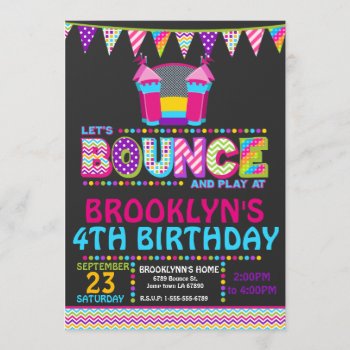 Bounce House Party Invitation Personalized Invite by TiffsSweetDesigns at Zazzle
