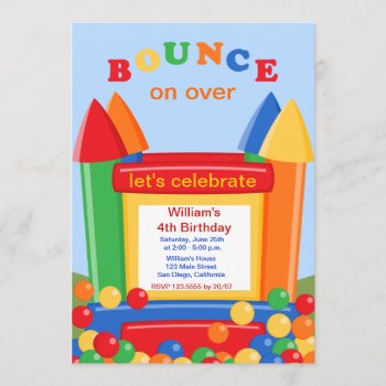 Bounce House Party Invitations by SpecialOccasionCards at Zazzle