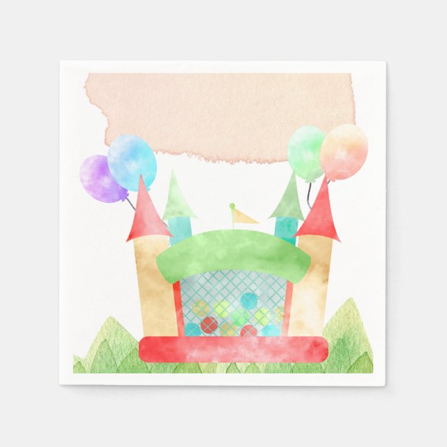 Bounce House Party Napkins (Front)