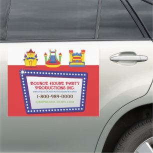 BOUNCE HOUSE PARTY Sign for your Work Truck