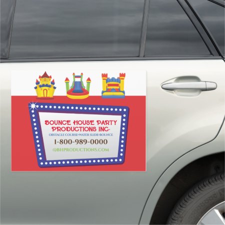 Bounce House Party Sign For Your Work Truck