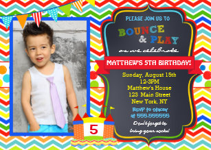 bounce party invitations zazzle