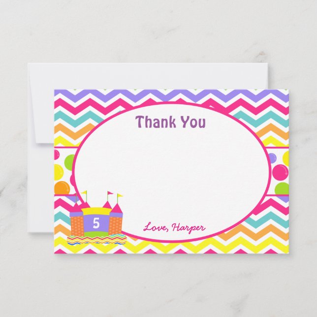 Bounce House Thank You Cards (Front)
