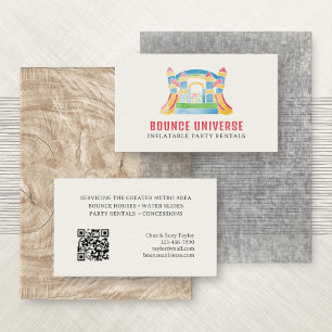 Bounce Houses Party Rentals Business Card