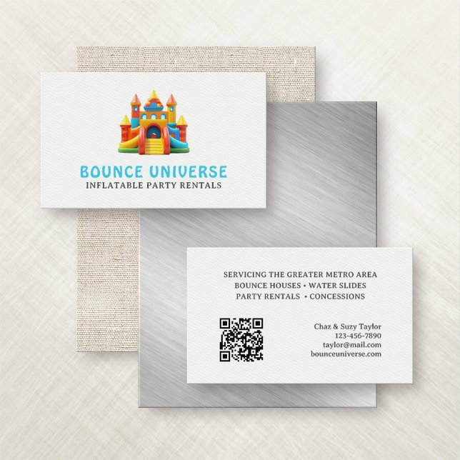 Bounce Houses Party Rentals Business Card (Creator Uploaded)