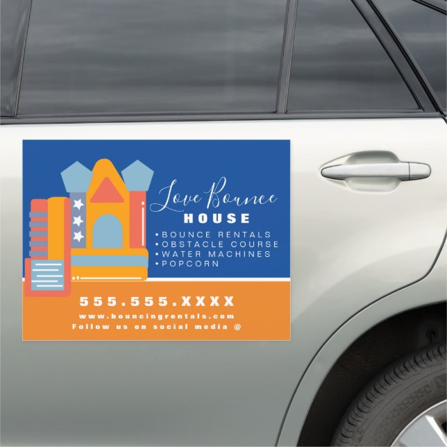 Bounce Inflatables House Rental Party Carnival   Car Magnet (In Situ)