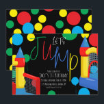 Bounce Jump Kids Birthday Party Dots Balloons Invitation<br><div class="desc">Birthday Party Invitations featuring colorful dots and balloons bounce party</div>
