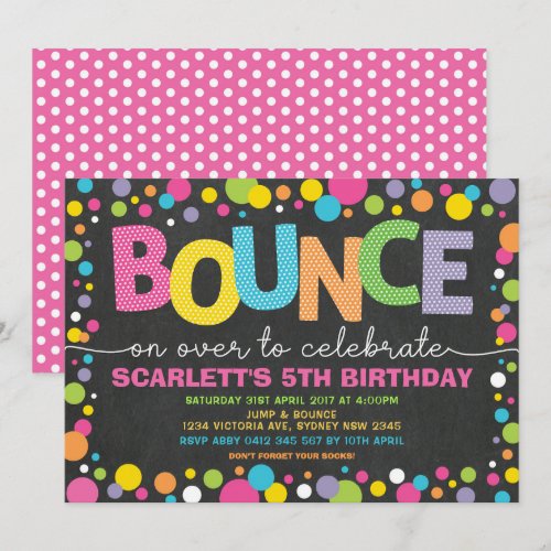 Bounce Jump Trampoline Party Birthday Girl