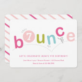 Bounce kids age birthday party invitation (Front/Back)