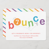 Bounce kids age birthday party invitation (Front/Back)