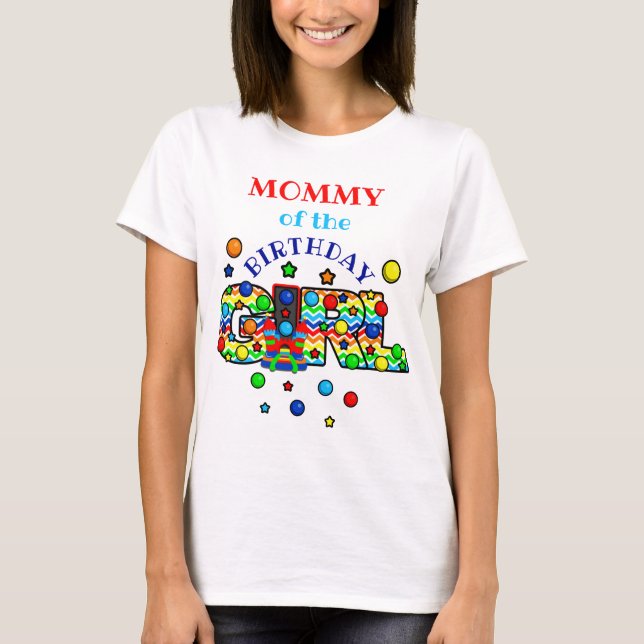 bounce Mommy of the birthday party shirt castle (Front)