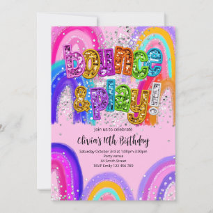 Bounce Party Birthday Any Age Invitation