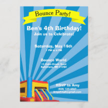 Bounce Party Birthday Invitation