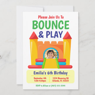 Bounce & Play Birthday Invitation