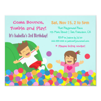 bounce party invitations