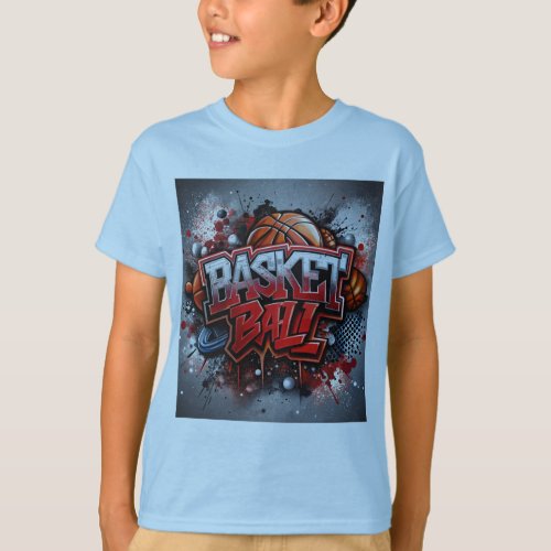 Bounce to the Beat Graffiti Basketball T_Shirt