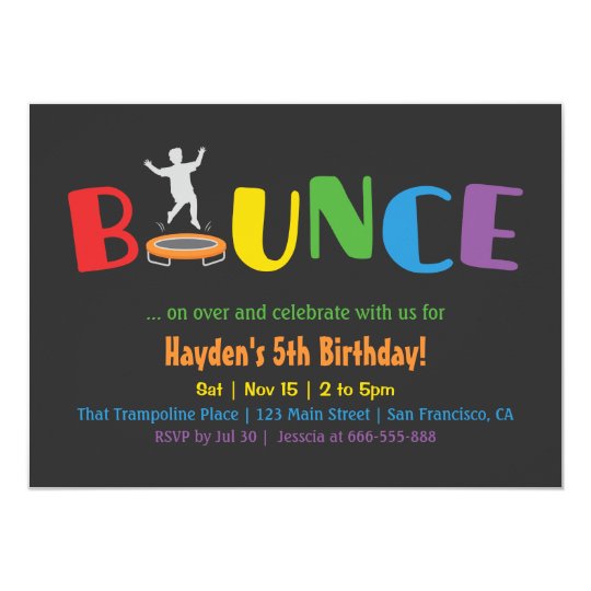 Trampoline Party Invitations 8