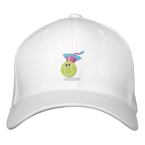 Bouncee smiling tennis ball_student of the game embroidered baseball hat
