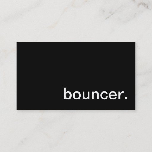 Customizable Bouncer Business Card