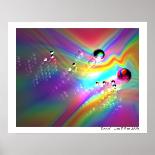 Bouncing Balls Abstract Poster (Front)