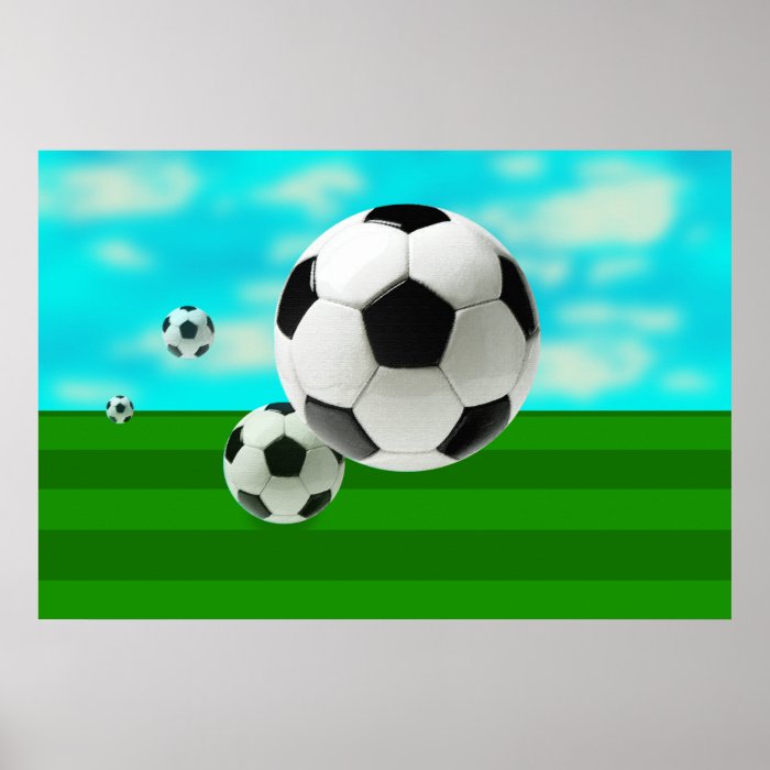 Bouncing Balls soccer ball fans football world cup Print