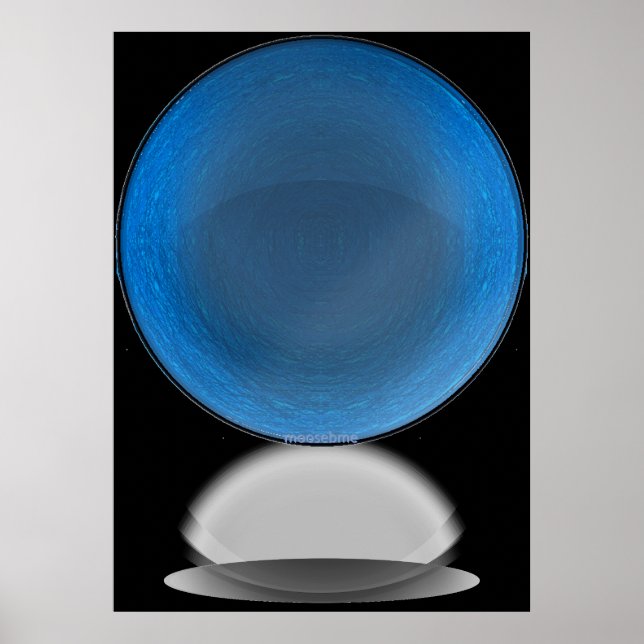 Bouncing Blue Lines Ball Poster (Front)