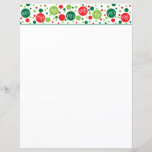 Bouncing Dots Christmas Letterhead<br><div class="desc">Get your Christmas letter out on this Bouncy Christmas Dots Stationery
Cheerful and Fun for everyone.</div>