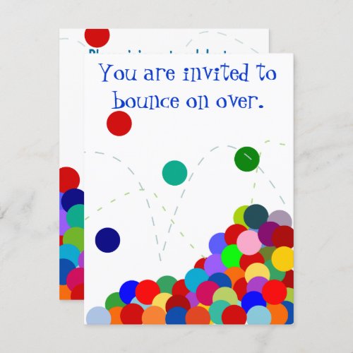 Bouncing Party Invitation