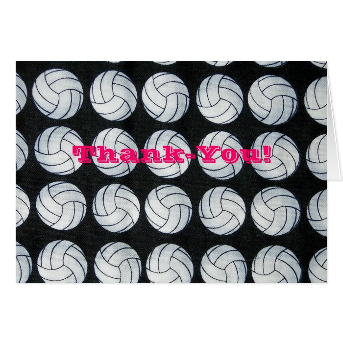 Bouncing Volleyballs Thank you Notecards Greeting Card