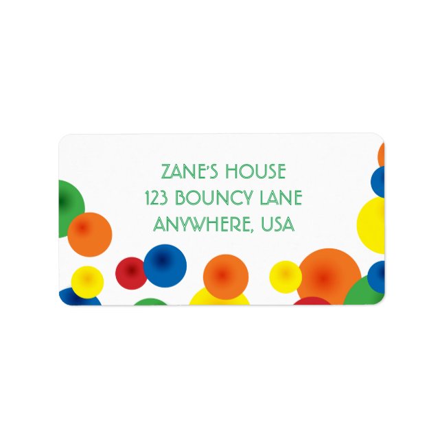 Bouncy Ball Address Labels (Front)