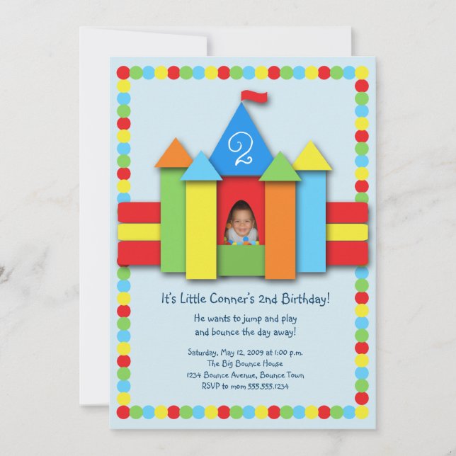 Bouncy Bithday Invitation (Front)